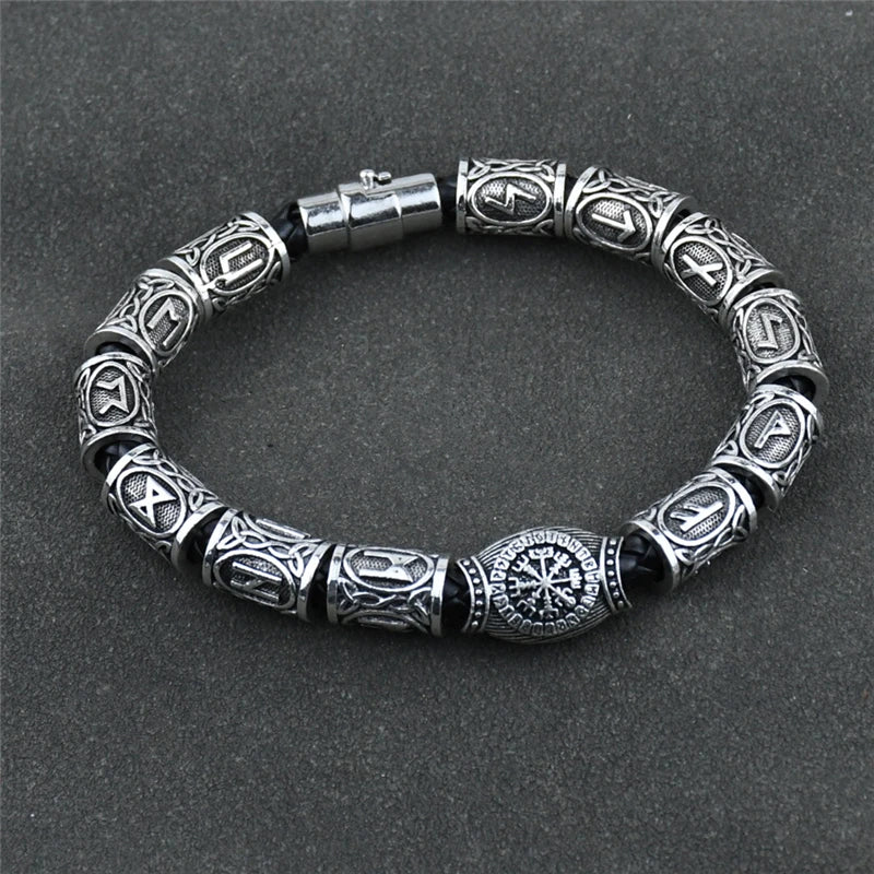 Viking Runes Compass Bracelet