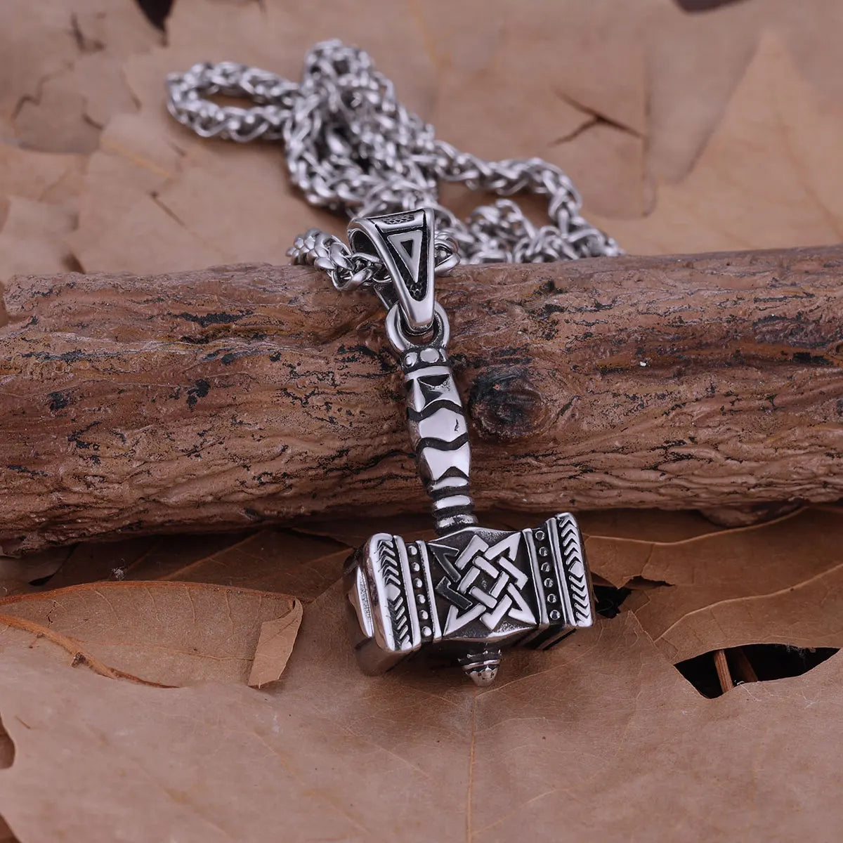 Viking Mjölnir Rune Pendant Necklace