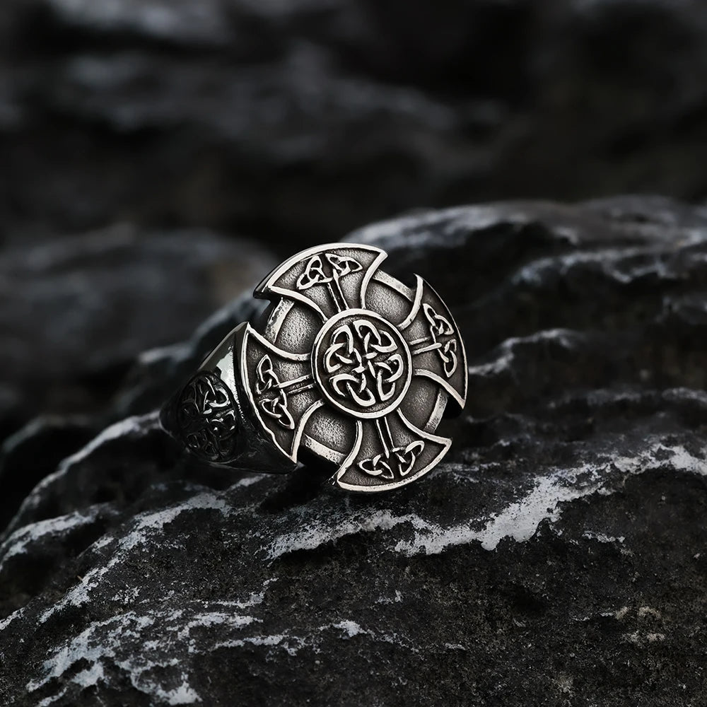 Celtic Cross Viking Ring