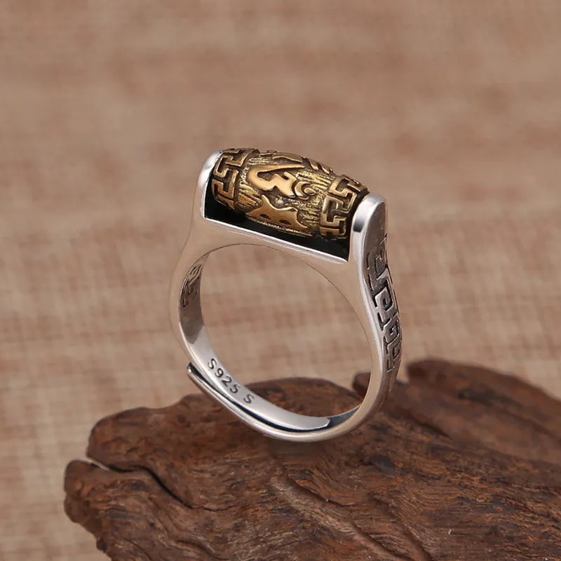Rings Tibetan Rotating Stainless Steel Blessing Ring Ancient Treasures Ancientreasures Viking Odin Thor Mjolnir Celtic Ancient Egypt Norse Norse Mythology