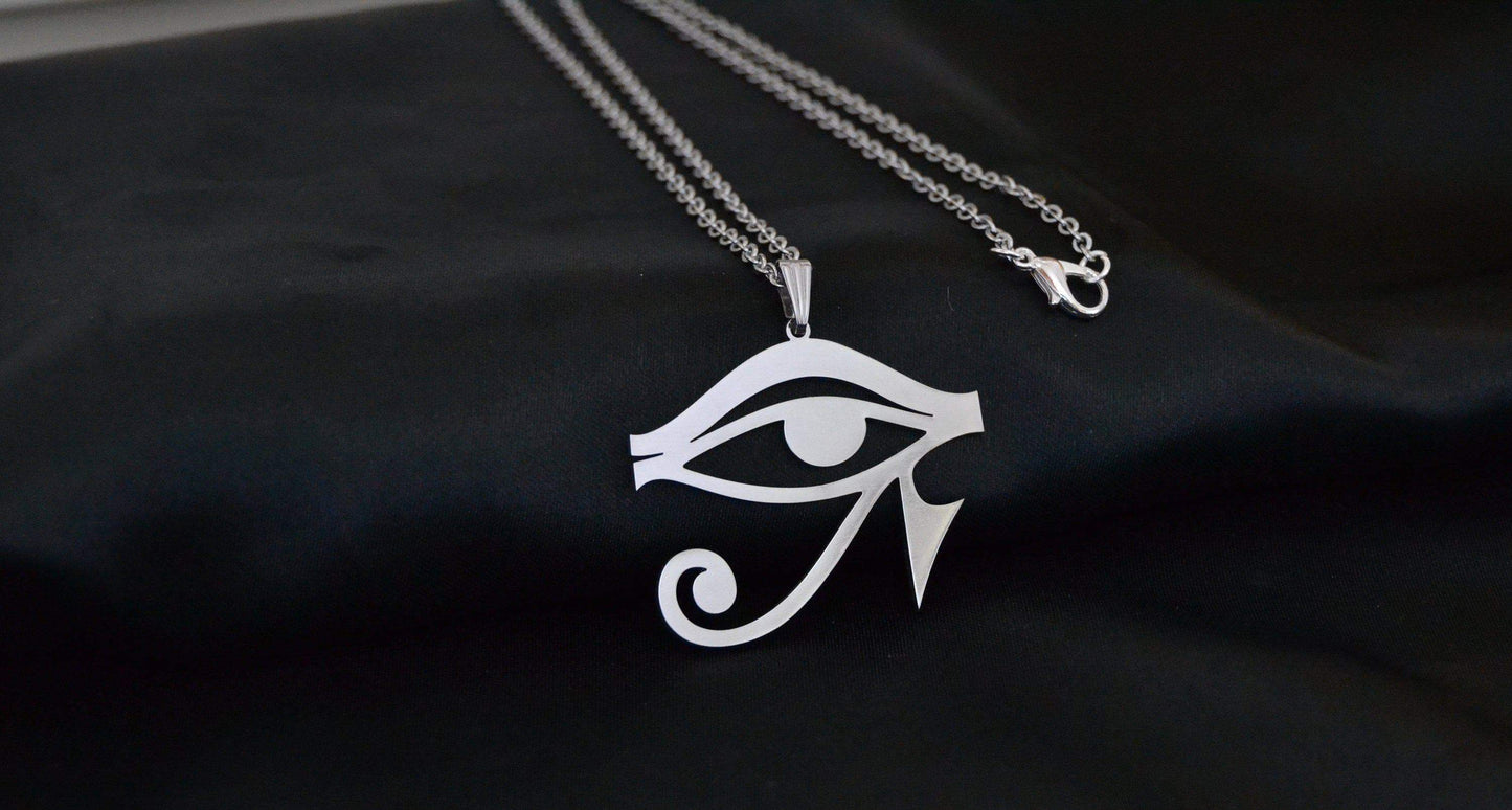 Ancient Egypt Eye of HORUS Stainless Steel Pendant & Necklace Ancient Treasures Ancientreasures Viking Odin Thor Mjolnir Celtic Ancient Egypt Norse Norse Mythology