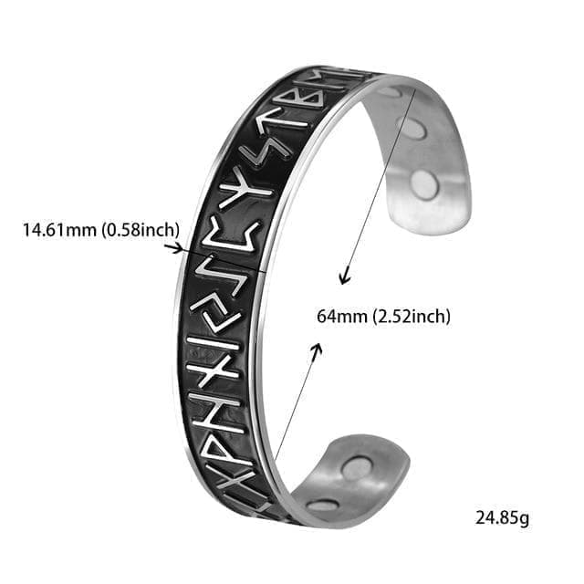 Bangles Black Plated Viking Nordic Runic Stainless Steel Cuff Bracelet Ancient Treasures Ancientreasures Viking Odin Thor Mjolnir Celtic Ancient Egypt Norse Norse Mythology