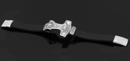 Bracelets Nordic Mjolnir Leather Bracelet Ancient Treasures Ancientreasures Viking Odin Thor Mjolnir Celtic Ancient Egypt Norse Norse Mythology