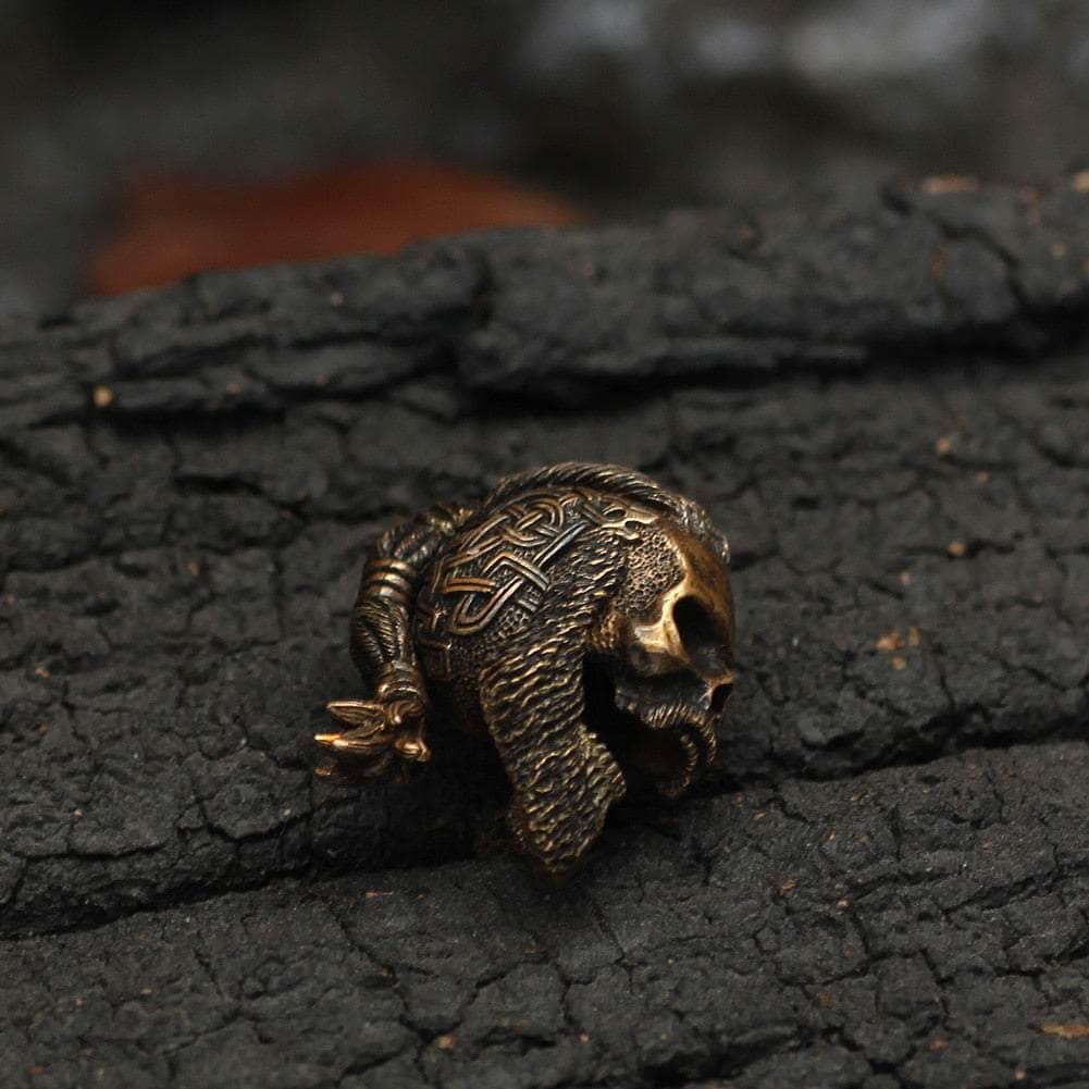 Home brown 3pcs Norse Vikings Worrior Paracord Beads Hair Tube Beads Stainless Steel Beads For Bracelets Pendant Necklace Diy - Beads Ancient Treasures Ancientreasures Viking Odin Thor Mjolnir Celtic Ancient Egypt Norse Norse Mythology