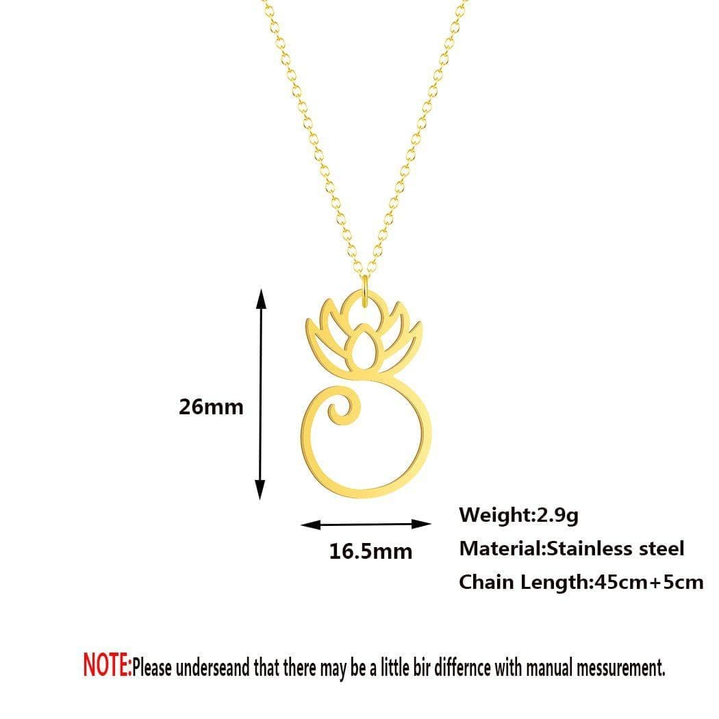 Pendant Necklaces Elegant Lotus Flower Necklace Women Amulet OHM Buddhist AUM OM Yoga Pendant Necklace Fashion Sport Jewelry Collares|Pendant Necklaces| Ancient Treasures Ancientreasures Viking Odin Thor Mjolnir Celtic Ancient Egypt Norse Norse Mythology