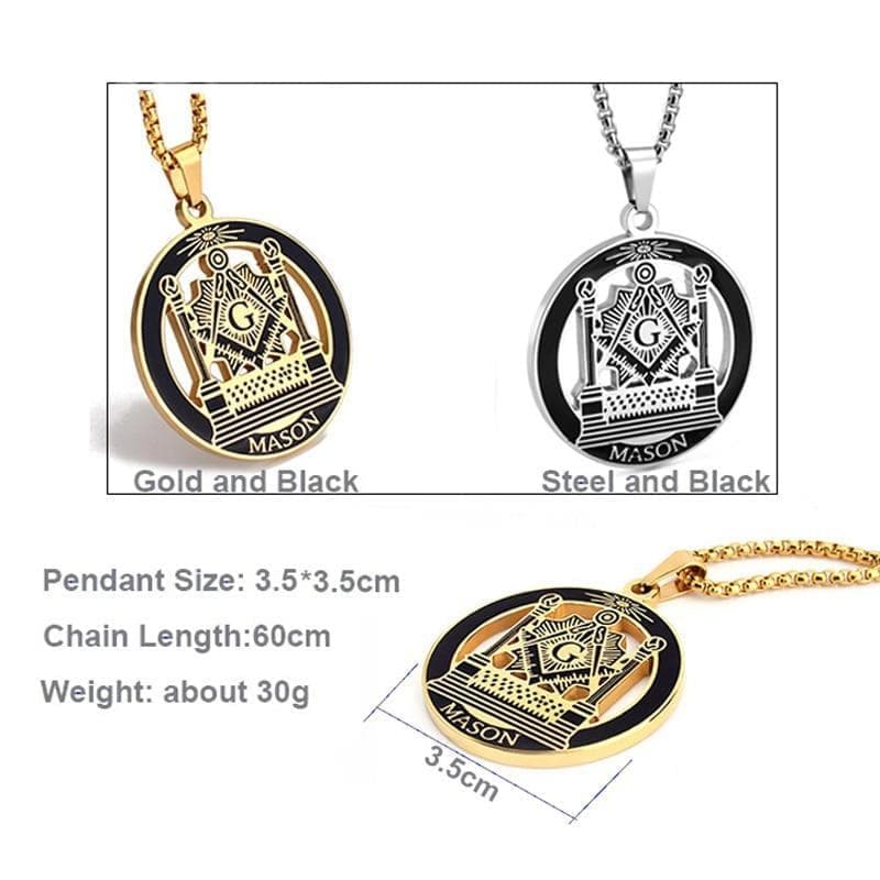 Pendant Necklaces Freemason Necklace Masonic Pendant Freemasonry Jewelry Stainless Steel Free Mason Symbols Necklaces Men Gold Color Hip Hop Gift|Pendant Necklaces| Ancient Treasures Ancientreasures Viking Odin Thor Mjolnir Celtic Ancient Egypt Norse Norse Mythology