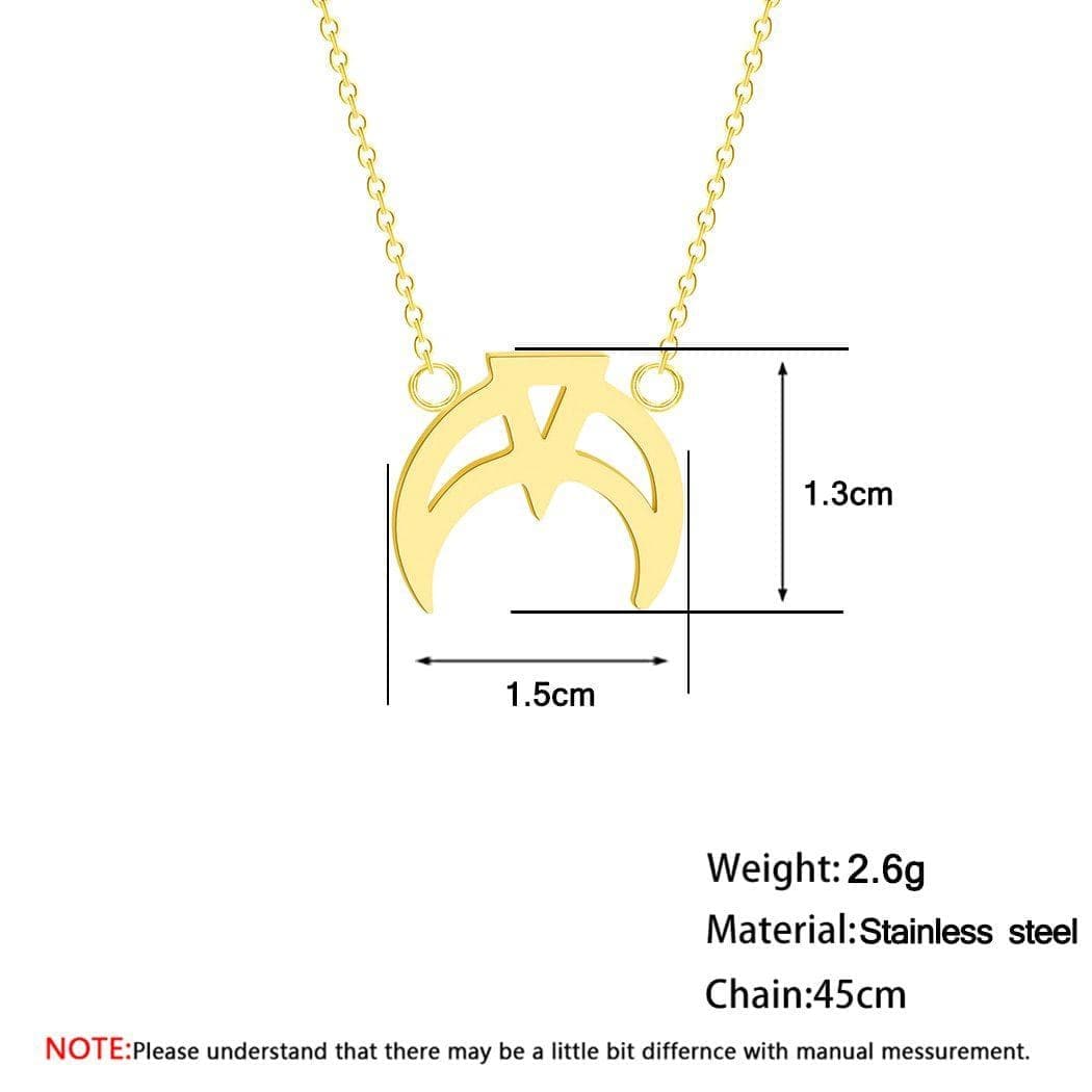 Pendant Necklaces Golden Crescent Moon Necklace Women Dainty Everyday Necklace Fashion Vintage Stainless Steel Jewelry Collier|Pendant Necklaces| Ancient Treasures Ancientreasures Viking Odin Thor Mjolnir Celtic Ancient Egypt Norse Norse Mythology