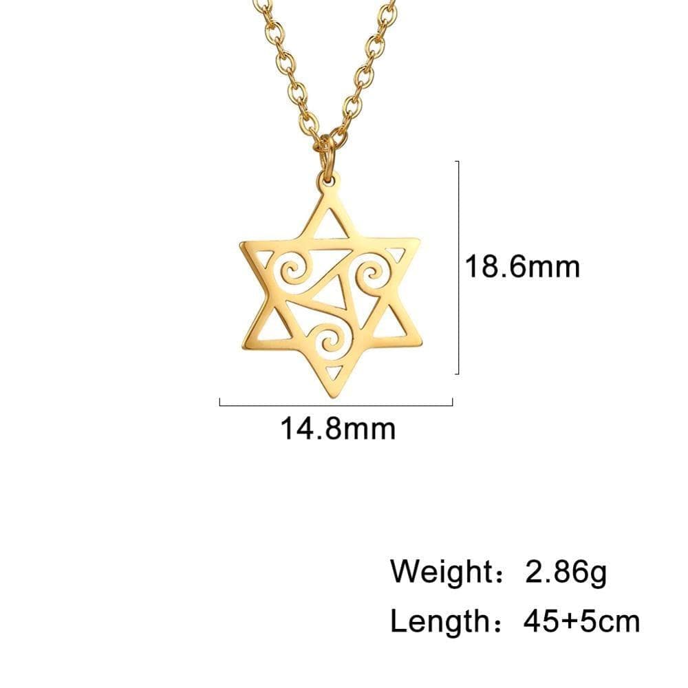 Pendant Necklaces My Shape Star of David Triskel Symbol Necklace Wicca Amulet Stainless Steel Christian Ireland Choker Vintage Pendant Jewelry|Pendant Necklaces| Ancient Treasures Ancientreasures Viking Odin Thor Mjolnir Celtic Ancient Egypt Norse Norse Mythology