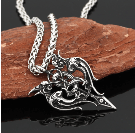 Pendant Necklaces Nordic Huginn and Munnin Pendant Necklace Ancient Treasures Ancientreasures Viking Odin Thor Mjolnir Celtic Ancient Egypt Norse Norse Mythology