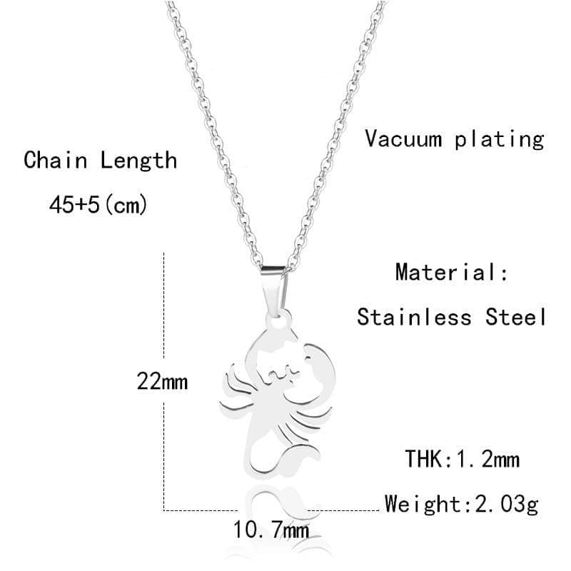 Pendant Necklaces Punk Western Hip hop Scorpion Constellation Pendant Necklace Creative Stainless Steel Scorpion Choker Necklace Men Women Jewelry|Pendant Necklaces| Ancient Treasures Ancientreasures Viking Odin Thor Mjolnir Celtic Ancient Egypt Norse Norse Mythology