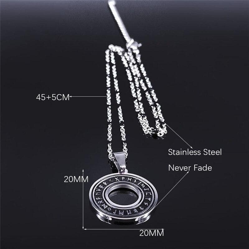 Pendant Necklaces Rune Alphabet Pentacle Viking Stainless Steel Charm Necklace Women Silver Color Small Necklace Jewelry bijoux femme NXS02|Pendant Necklaces| Ancient Treasures Ancientreasures Viking Odin Thor Mjolnir Celtic Ancient Egypt Norse Norse Mythology