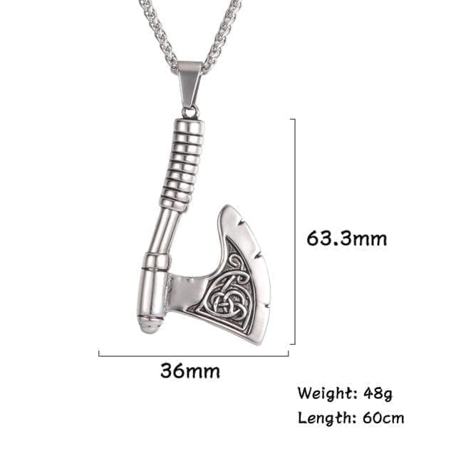 Pendant Necklaces Style 3 Viking Nordic Weapon Axe Stainless Steel Necklace Ancient Treasures Ancientreasures Viking Odin Thor Mjolnir Celtic Ancient Egypt Norse Norse Mythology