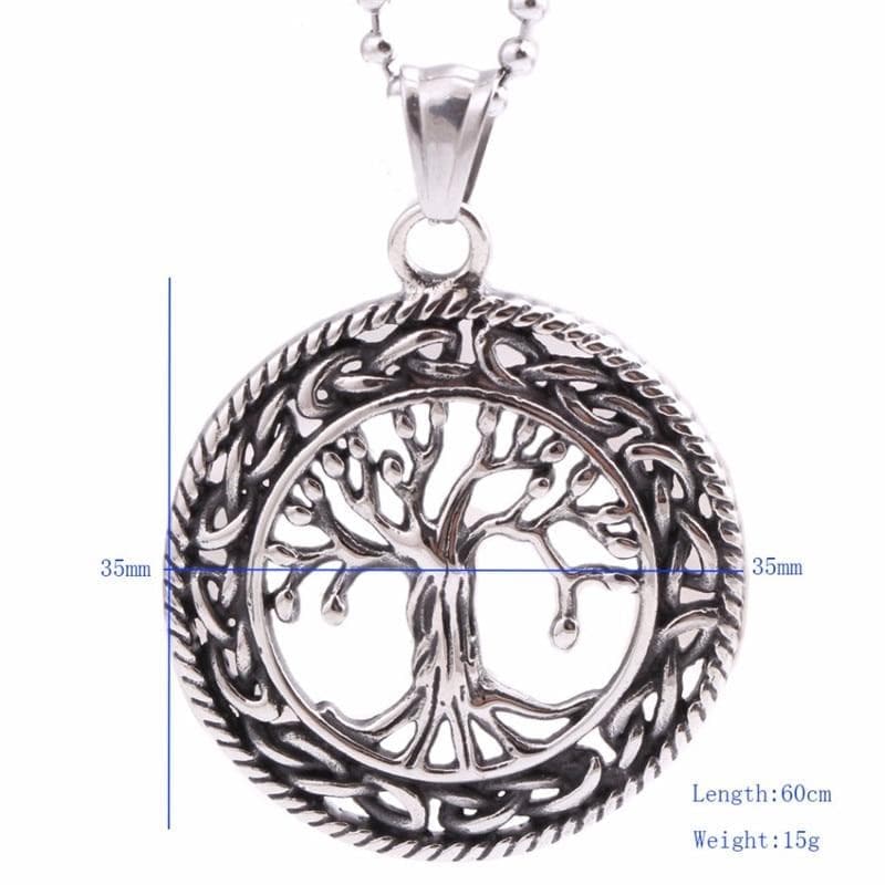 Pendant Necklaces ZORCVENS Tree of Life Pendants Stainless Steel Necklaces Silver Color Necklaces Pendants Women Men Jewelry Gift|tree of life pendant|tree of lifecolorful necklace Ancient Treasures Ancientreasures Viking Odin Thor Mjolnir Celtic Ancient Egypt Norse Norse Mythology