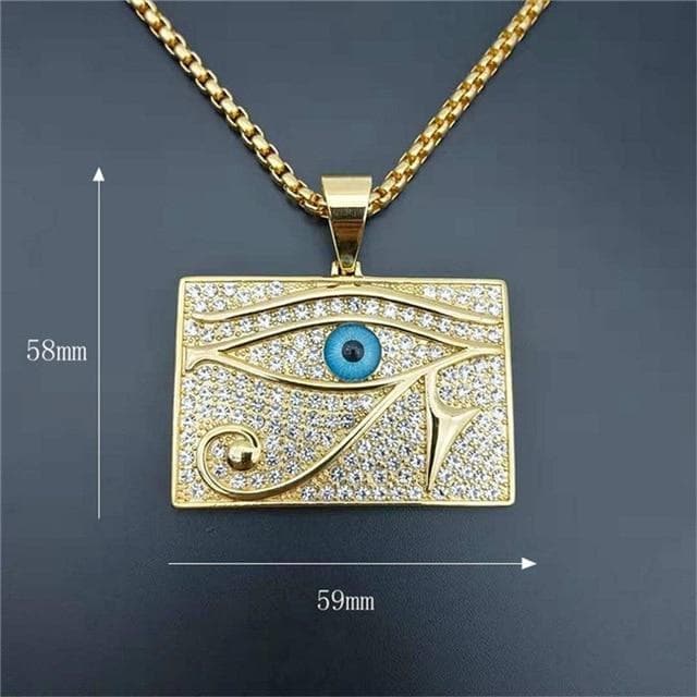 Pendants & Necklaces 50 cm (19 in) Rectangle Ancient Egypt The Eye Of Horus Pendant Necklace Ancient Treasures Ancientreasures Viking Odin Thor Mjolnir Celtic Ancient Egypt Norse Norse Mythology
