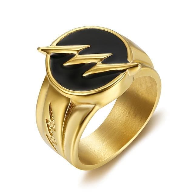 Rings 8 / Style 1 CFBulongs Cool Gold Color Reverse Lightning Men's Ring Stainless Steel Hip Hop Rock Punk Jewelry Boyfriend Gift|Rings| Ancient Treasures Ancientreasures Viking Odin Thor Mjolnir Celtic Ancient Egypt Norse Norse Mythology