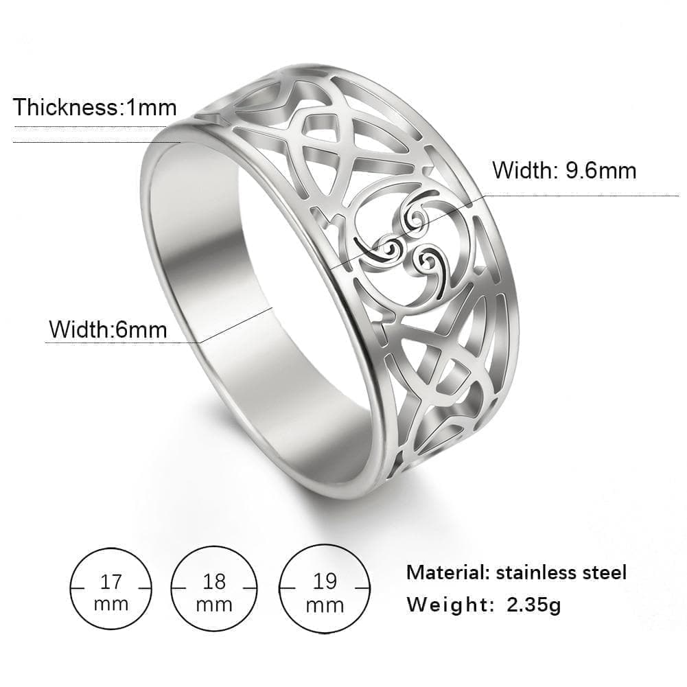 Rings Celtic Triple Spiral Triskele Stainless Steel Ring Ancient Treasures Ancientreasures Viking Odin Thor Mjolnir Celtic Ancient Egypt Norse Norse Mythology