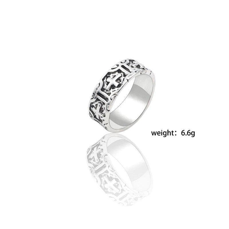 Rings Trendy Punk Ring Men Gothic Vintage Silver Color Cross Rings Male Motor Biker Finger Jewelry Accessories Dropshipping Anillos|Rings| Ancient Treasures Ancientreasures Viking Odin Thor Mjolnir Celtic Ancient Egypt Norse Norse Mythology