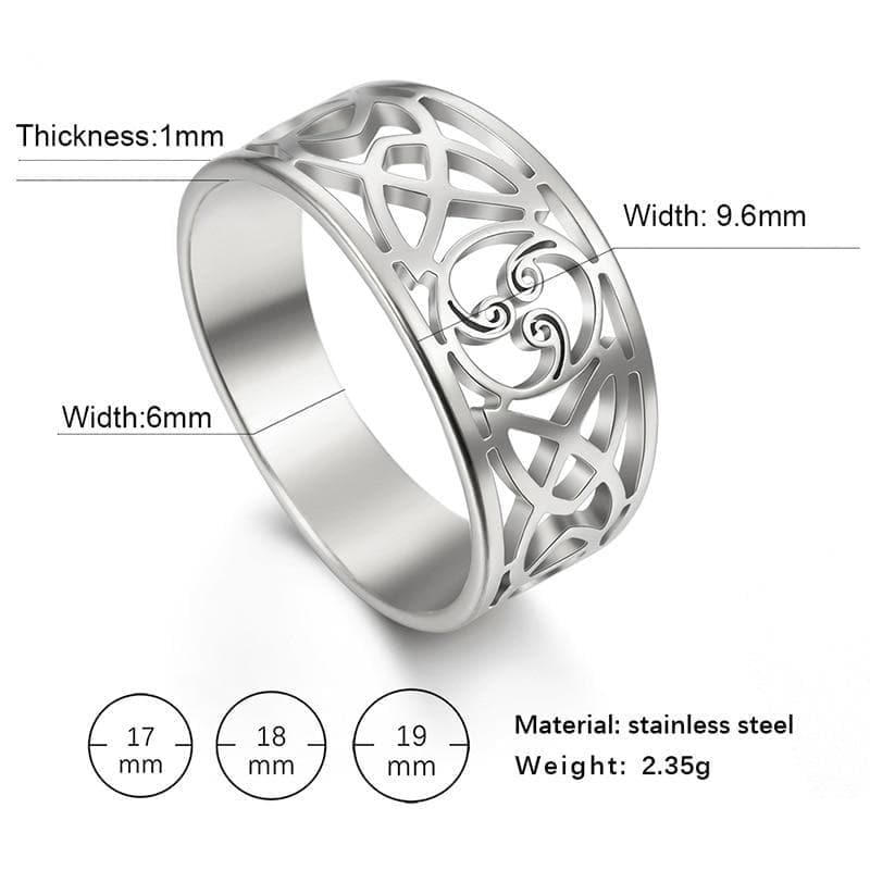 Rings Unift Vintage Hollow Irish Celtic Knot Ring Stainless Steel Nordic Jewelry For Men Women Supernatural Amulet Accessories Gift|Rings| Ancient Treasures Ancientreasures Viking Odin Thor Mjolnir Celtic Ancient Egypt Norse Norse Mythology