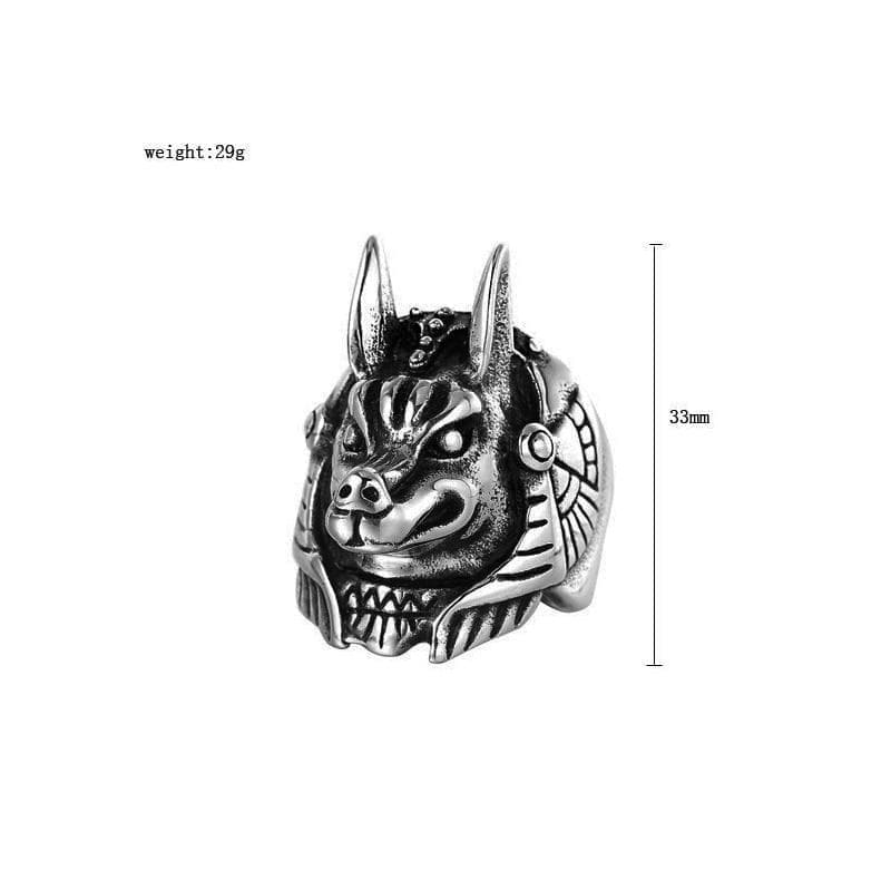 Rings Vintage The God Of Death Anubis Ring Men Stainless Steel Wolf Head Biker Rings Male Fashion Egypt Mythology Jewelry Dropshipping|Rings| Ancient Treasures Ancientreasures Viking Odin Thor Mjolnir Celtic Ancient Egypt Norse Norse Mythology