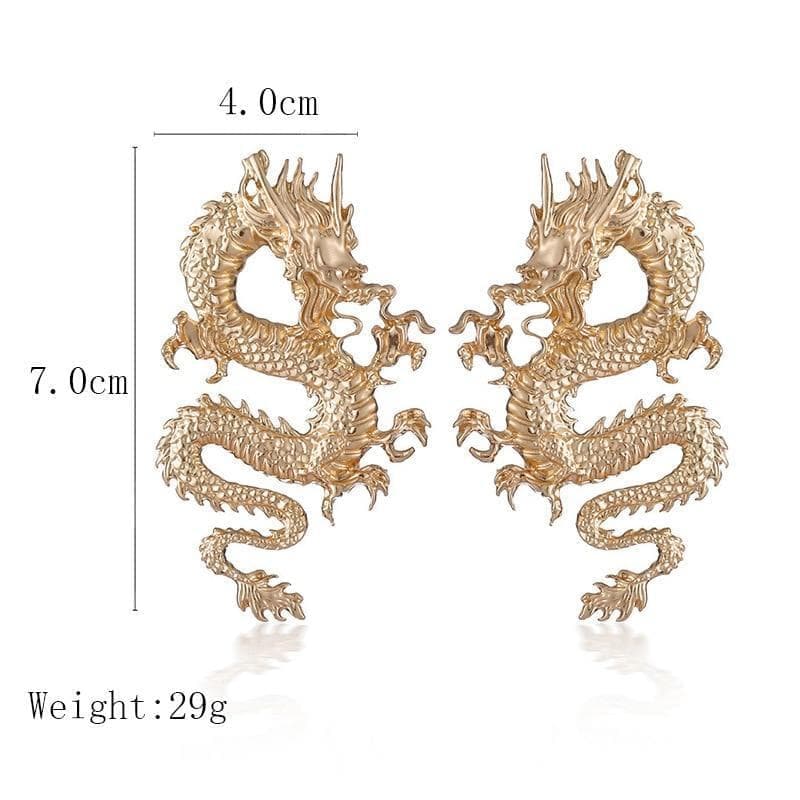 Stud Earrings Punk Dragon Earrings Big Fashion Earrings 2020 For Women Men Gold Color Hiphop Charm Design Earrings Party Danglers Jewelry Gift|Stud Earrings| Ancient Treasures Ancientreasures Viking Odin Thor Mjolnir Celtic Ancient Egypt Norse Norse Mythology