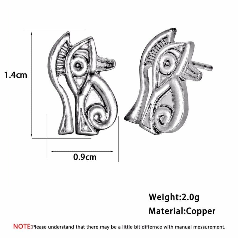 Stud Earrings QIMING Vintage Eye of Horus Viking Earrings Women Female Evil Eyes Charm Retro Classic Jewelry Accessories Earing Stud Earrings|Stud Earrings| Ancient Treasures Ancientreasures Viking Odin Thor Mjolnir Celtic Ancient Egypt Norse Norse Mythology