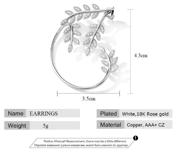 Stud Earrings ZAKOL 1PCS White Cubic Zirconia Stud Earring Cz Jewelry Filled Summer New Lightning Bolt Long Stud Cuff Earrings for Women|Stud Earrings| Ancient Treasures Ancientreasures Viking Odin Thor Mjolnir Celtic Ancient Egypt Norse Norse Mythology