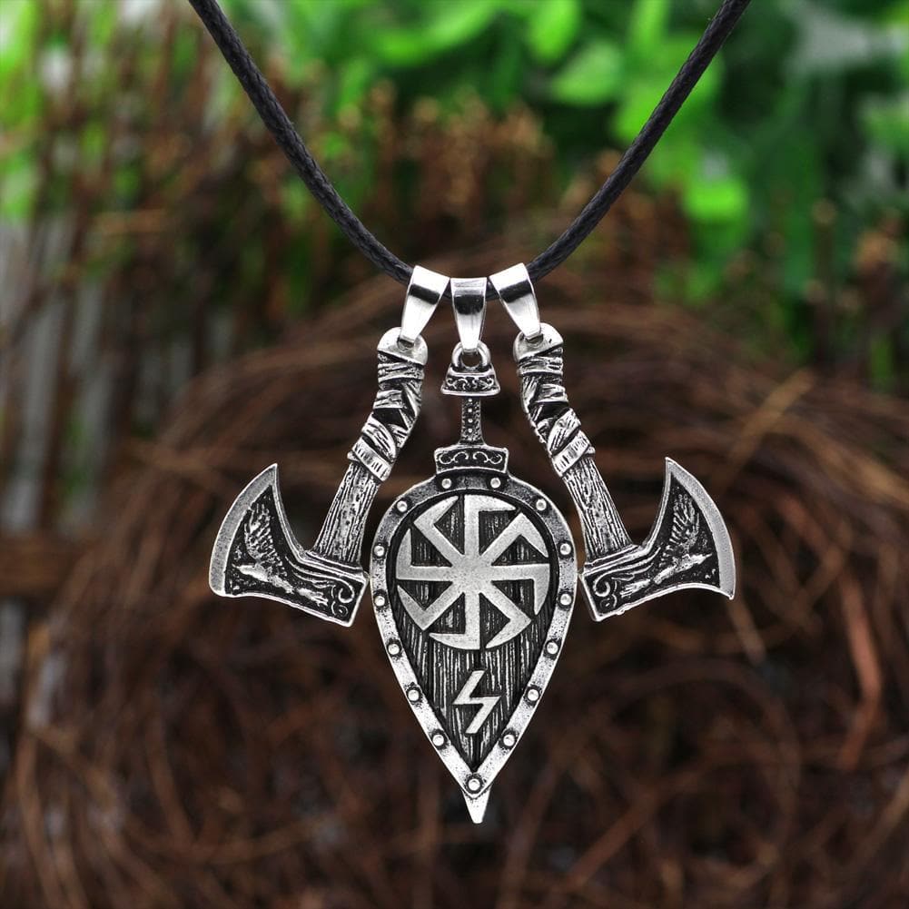 Viking Axes and Shield Viking Necklace Ancient Treasures Ancientreasures Viking Odin Thor Mjolnir Celtic Ancient Egypt Norse Norse Mythology