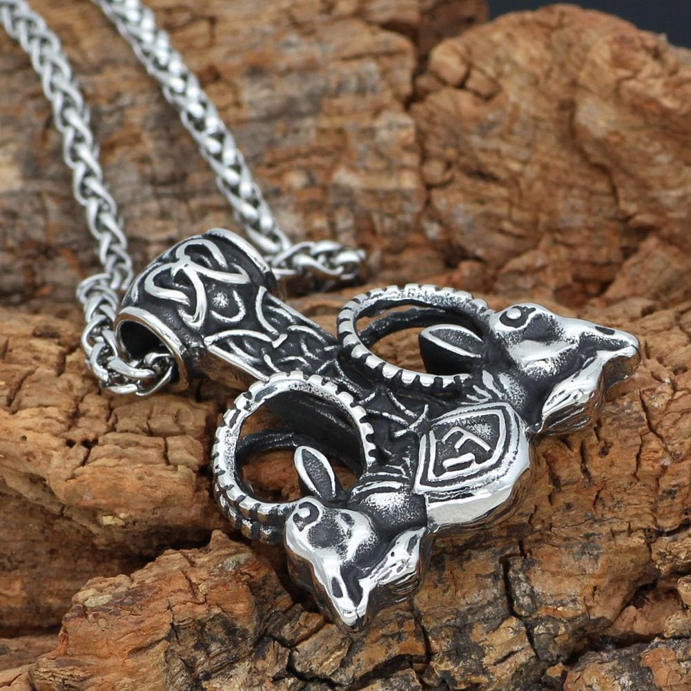 Viking Thor's Rams Mjolnir Pendant With Stainless Steel Chain Ancient Treasures Ancientreasures Viking Odin Thor Mjolnir Celtic Ancient Egypt Norse Norse Mythology