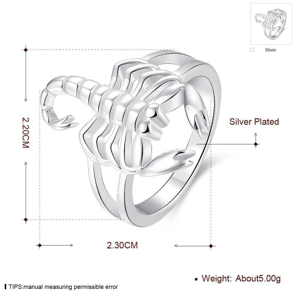 Wedding Bands Beautiful Silver ring Fashion fashion Scorpion silver color NICE women Domineering Lady Ring jewelry Classical gift ,R739|Wedding Bands| Ancient Treasures Ancientreasures Viking Odin Thor Mjolnir Celtic Ancient Egypt Norse Norse Mythology