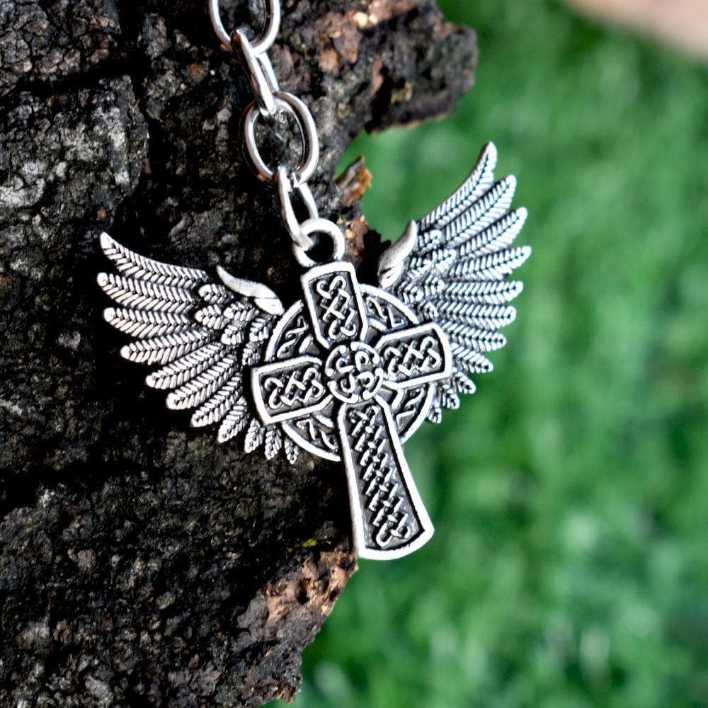 Winged Celtics Knot Cross Stainless Steel Keychain Ancient Treasures Ancientreasures Viking Odin Thor Mjolnir Celtic Ancient Egypt Norse Norse Mythology