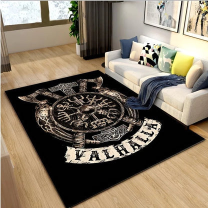 01 / 120x160cm 47x63inch Valhalla Rug Ancient Treasures Ancientreasures Viking Odin Thor Mjolnir Celtic Ancient Egypt Norse Norse Mythology