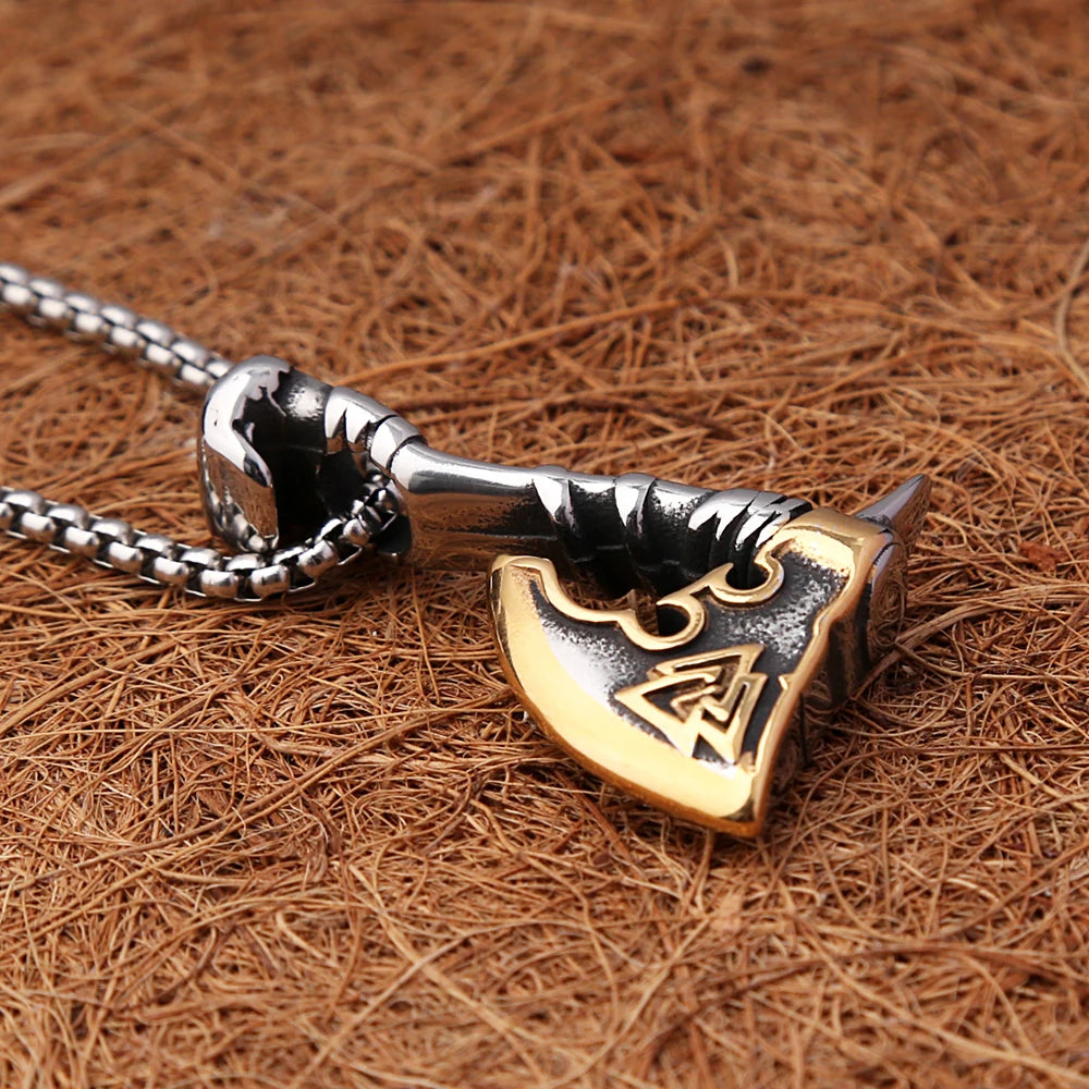 Viking Axe Pendant Necklace