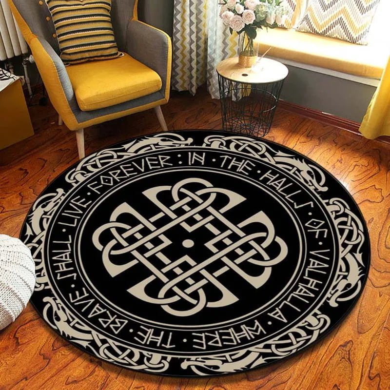 150cm / 2 Viking Runes Rug Ancient Treasures Ancientreasures Viking Odin Thor Mjolnir Celtic Ancient Egypt Norse Norse Mythology