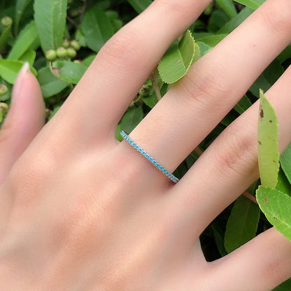 Tibetan Silver Turquoise Stackable Ring