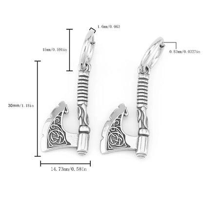 Viking Axe Rune Earrings