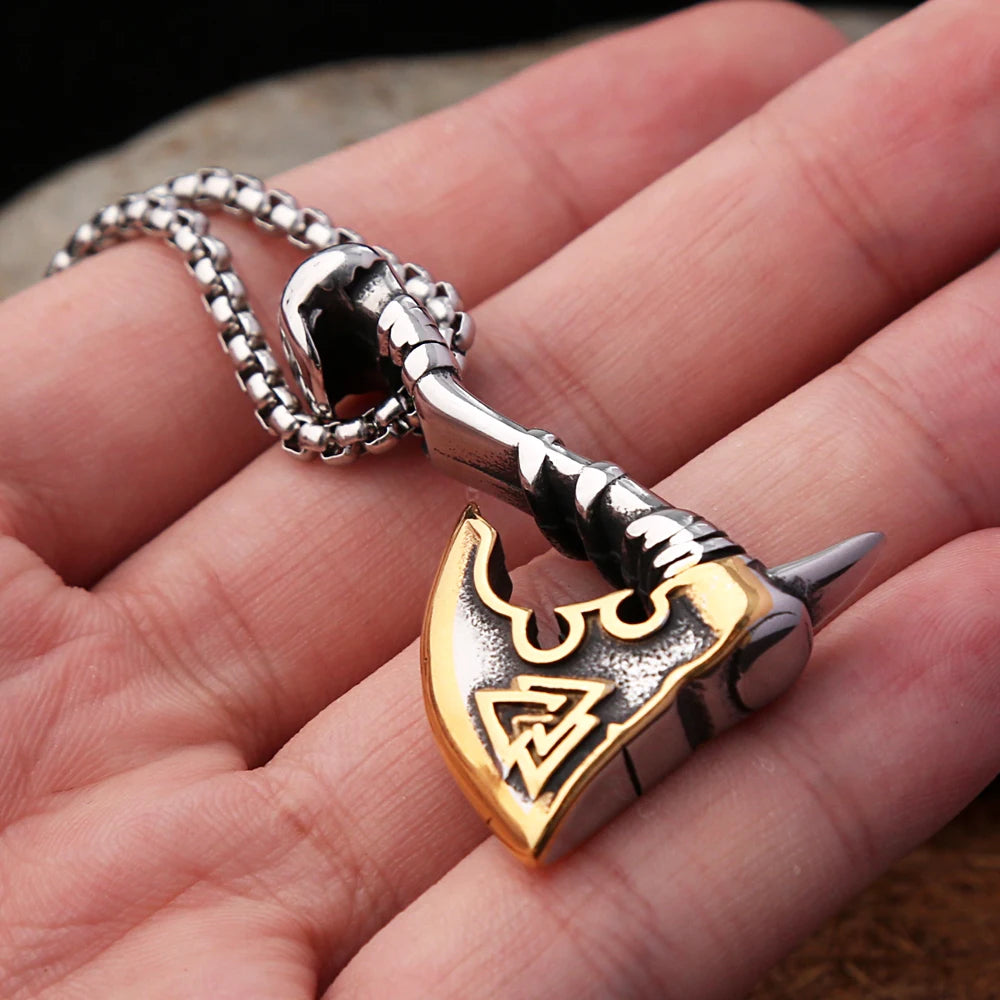 Viking Axe Pendant Necklace
