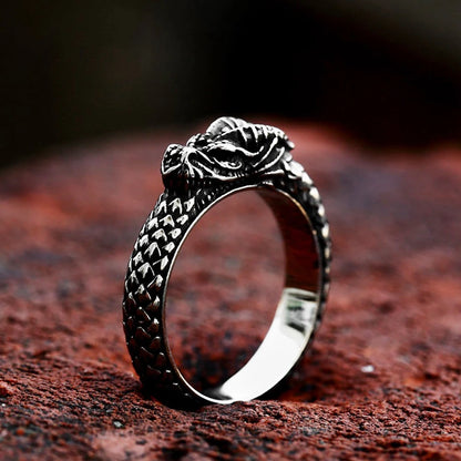 Viking Ouroboros Snake Ring