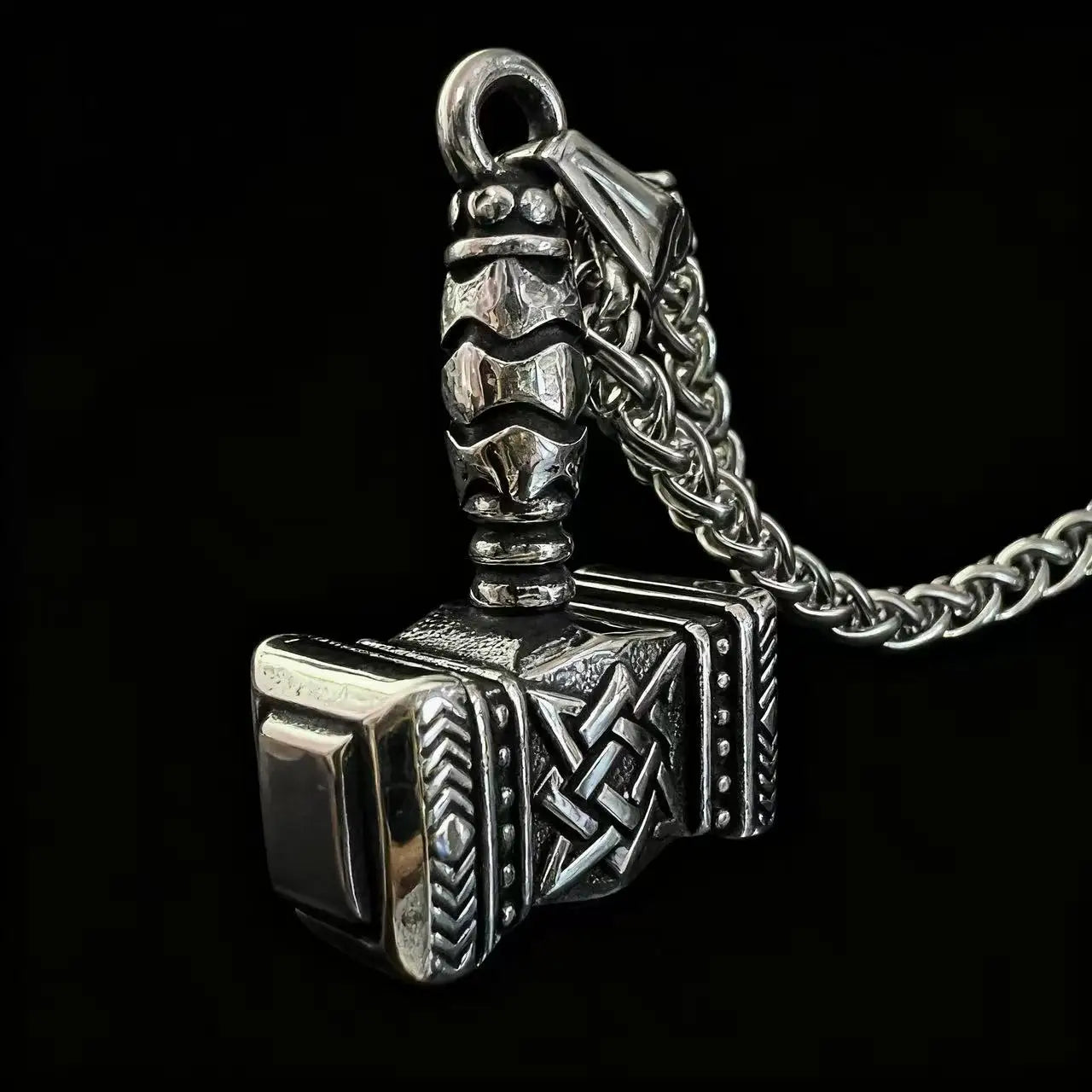 Norse Mjolnir Odin Rune Necklace