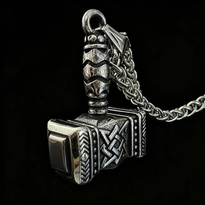 Norse Mjolnir Odin Rune Necklace