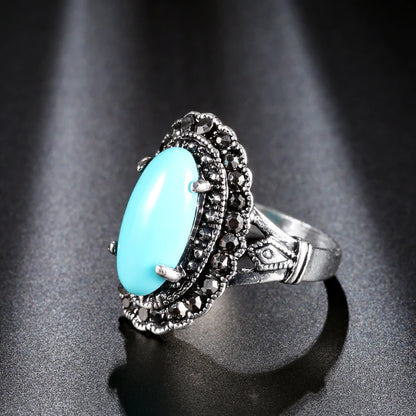 Vintage Tibetan Silver Oval Ring