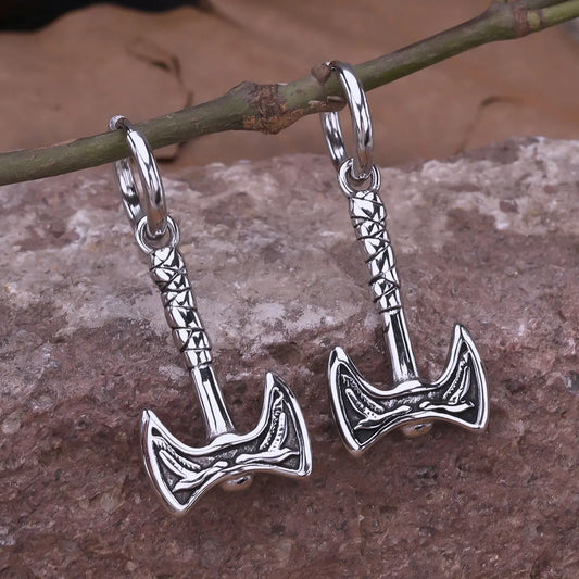 Viking Axe Drop Earrings