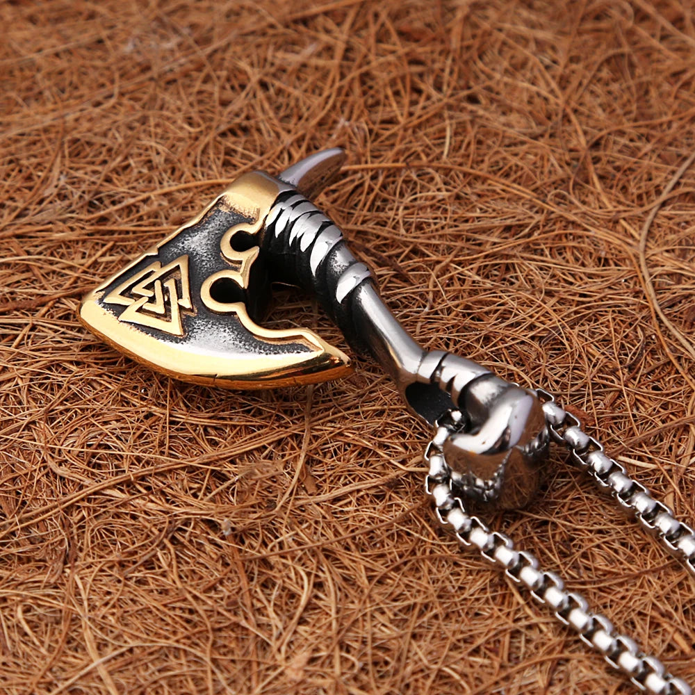 Viking Axe Pendant Necklace