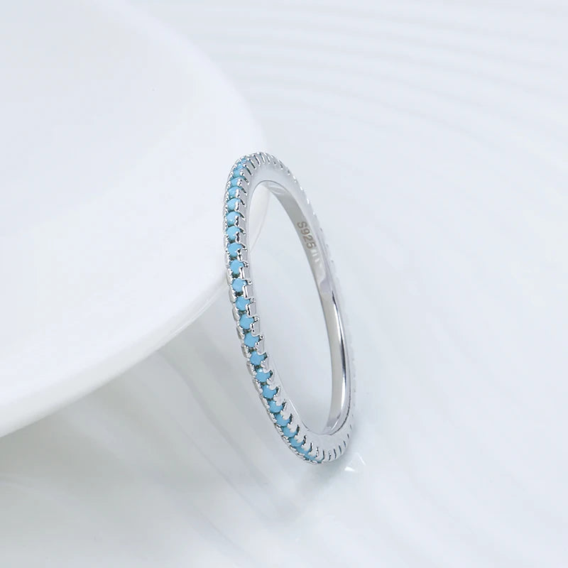 Tibetan Silver Turquoise Stackable Ring