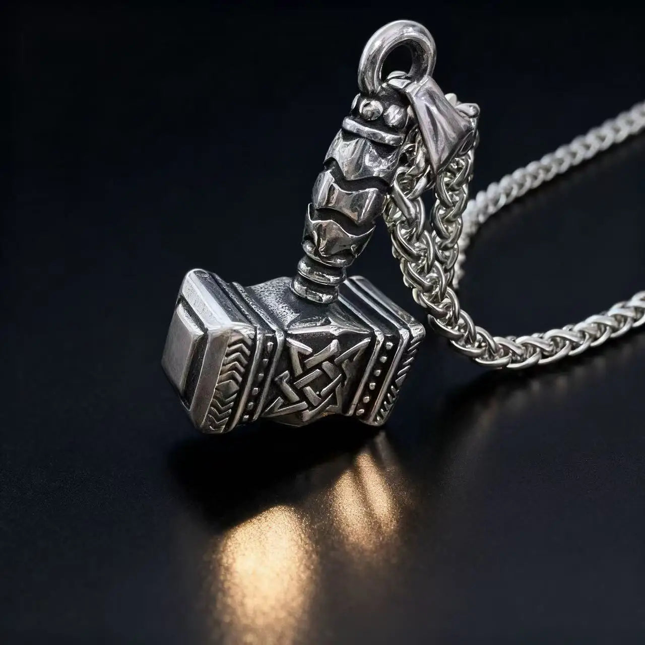 Norse Mjolnir Odin Rune Necklace