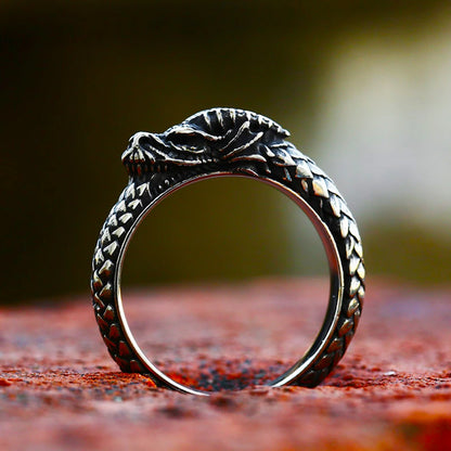 Viking Ouroboros Snake Ring