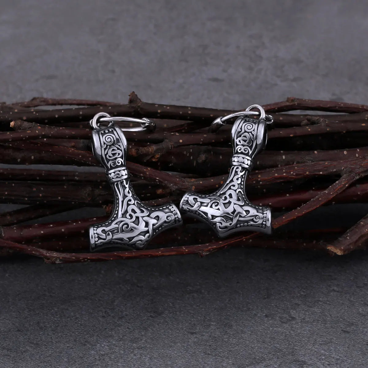 Viking Thor’s Hammer Earrings