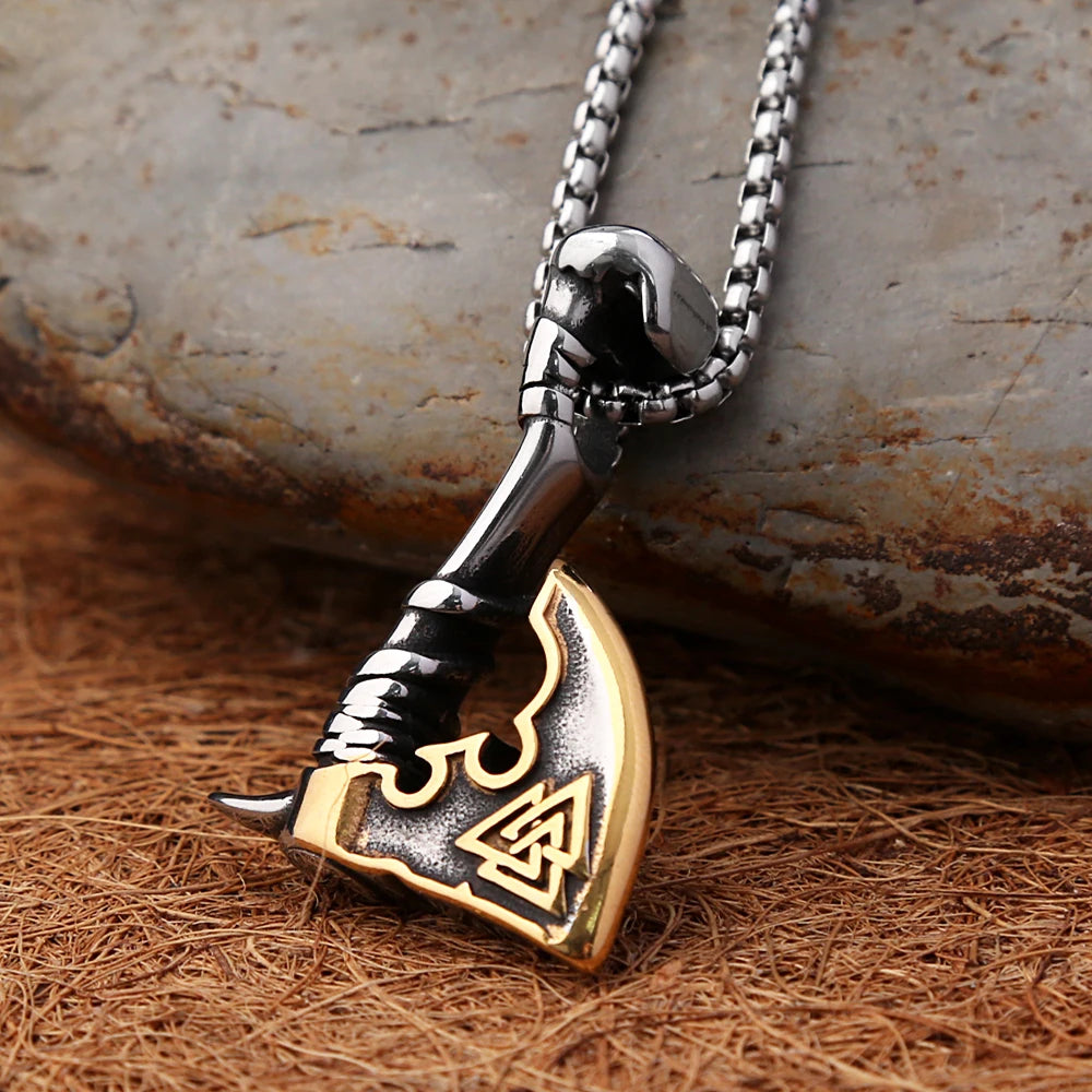 Viking Axe Pendant Necklace