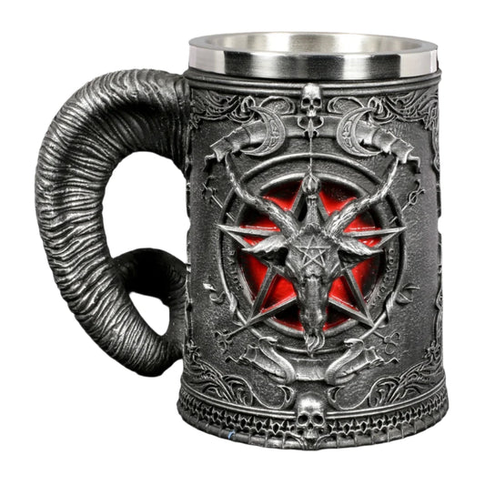 Baphomet Pentagram Horn Beer Mug