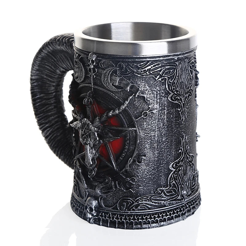 Baphomet Pentagram Horn Beer Mug