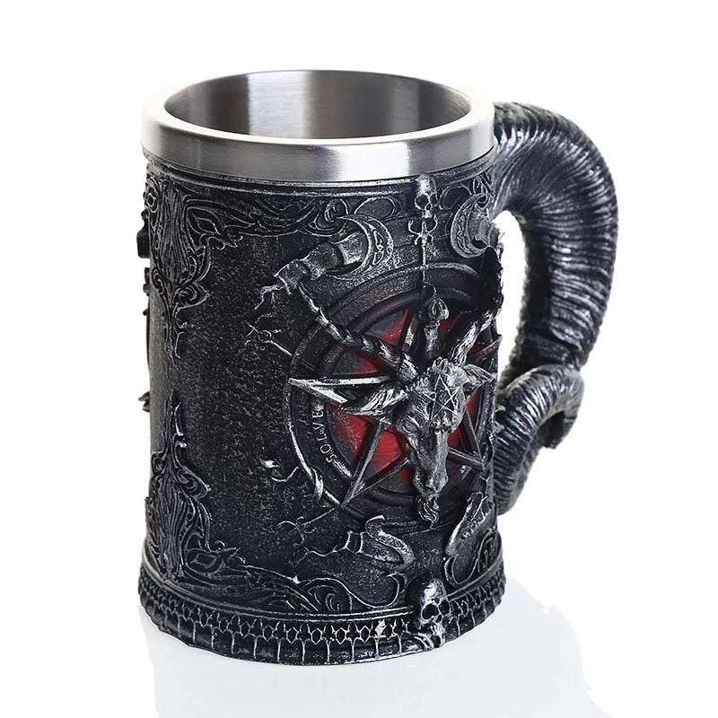 Baphomet Pentagram Horn Beer Mug